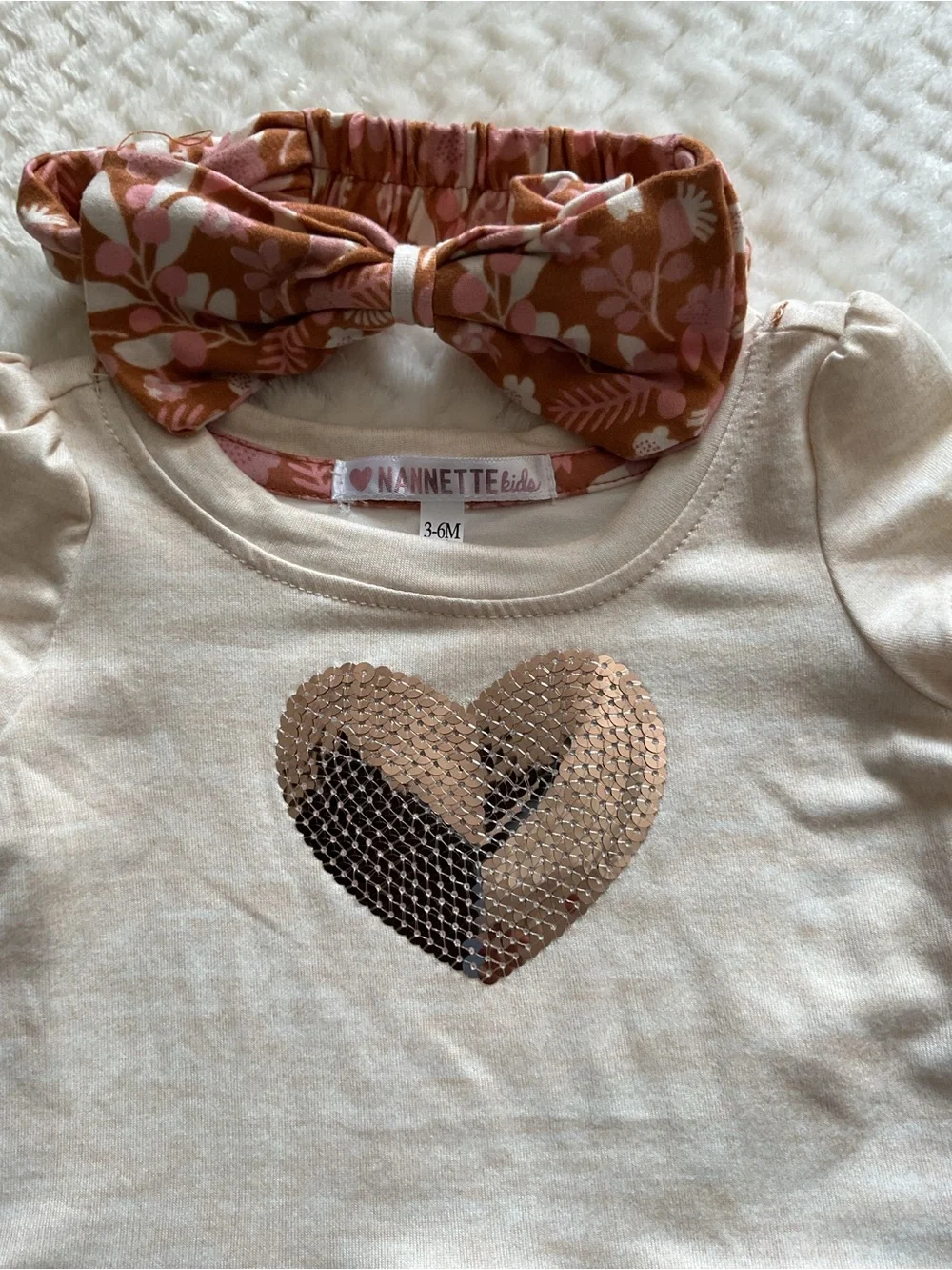 NWT Nannette Baby Girl Floral 3-Piece Outfit